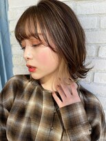 ロンドシェリ 仙台(Lond Cheri)&nbsp;仙台髪質改善ココアベージュ縮毛矯正レイヤーカット前髪艶髪