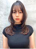 レイヤーカット ナチュラルブラウン