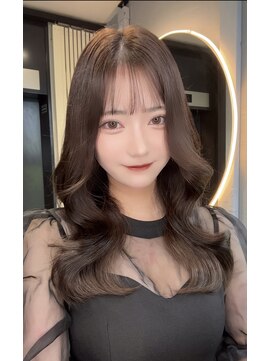 ジゼル(GiseL) 韓国風ワンホンヘアミルクティーベージュダブルカラー