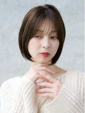 エインアンリー 表参道(AIN.ANLY.) 前髪ありグレージュボブ20代30代40代【AIN.表参道】川原大地