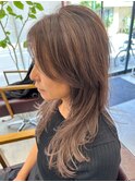 大人グラデーションハイライトバイオレットグレージュ