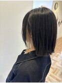 切りっぱなしボブ×抜きっぱなしインナーカラー
