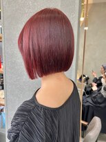 ロンド 表参道店(Lond)&nbsp;【Lond表参道yui】ブリーチなしダブルカラーでチェリーレッドに