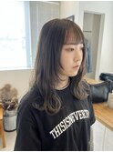 こなれミディ/ハッシュカット/オリーブグレージュ/宇都宮/鶴田