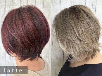 ラテ(latte)の写真/《個性×トレンド*》艶/高発色/白髪ぼかし/ハイライト/インナーカラー。カジュアルに白髪を楽しむ。
