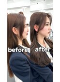 前髪顔まわり韓国ヘアレイヤーカットサイドバンク2wayバンク韓国