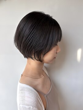 イフ 表参道(if) お客様style○グレージュカラー大人かわいい丸みショートボブ