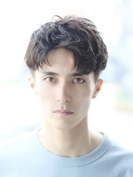 ハレ ヘアサロン(Hale hair salon) Haleブルーブラックニュアンスパーマスパイキーショートバーバー