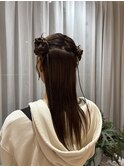 【中里恵梨】ハーフツインカチモリヘア/参列・結婚式ヘア/20代/