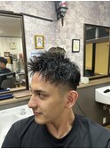 MEN’S HAIR/ブルーブラック/フェザーパーマ/ 印西　印西市