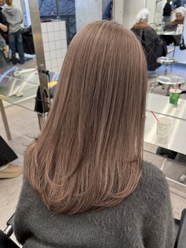 サンクプロジェクト(cinq PROJECT) 韓国ヘアレイヤーミルクティーベージュグレージュカラーブリーチ