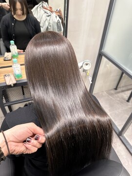 アレンヘアー 京橋店(ALLEN hair) 髪質改善ストレート×グレージュカラー