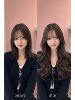 リゼル ユア 渋谷(RISEL YUA)&nbsp;“韓国っぽ”くびれロング×艶グレージュエクステ