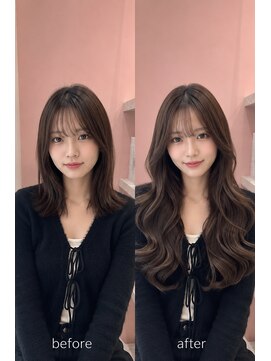 リゼル ユア 渋谷(RISEL YUA) “韓国っぽ”くびれロング×艶グレージュエクステ
