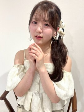 アモレット 天文館店(amoretto) 透明感カラー 顔周りカット 20代 レイヤーカット 韓国ヘア