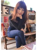 [Taylor] アシメバングxアイスオレンジブラウン
