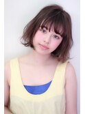 厚めバングのワンレンボブをフェミニンに♪藤沢　ふんわり束感