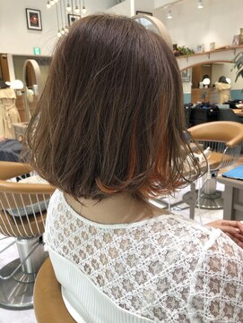 ロンド レグリーズ 立川(Lond leglise) ミニボブ/インナーカラー/韓国巻き/顔周り