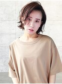 小顔ショート×ブランジュカラー×ハイライトカラー×イルミナ