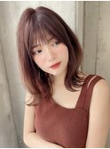 学割U24 韓国風 ウルフ フェイスレイヤー 顔周り 前髪 422