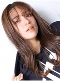 大人可愛い小顔美髪ツヤ髪ふんわりカールモカブラウンA2