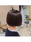20代30代大人可愛い小顔前下がりボブ