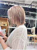 ハイトーンボブ☆ミルクティーベージュ