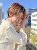 30代40代50代ショートカットショートヘア。前髪あり。