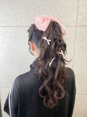 ガーリースタイル/心斎橋/ヘアメ/セットサロン