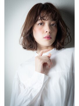 モッズヘア 越谷(mod's hair) ココアブラウン前髪パーマAラインボブパーマv越谷20代30代40代