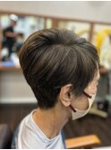 絶壁解消/ひし形/くびれ/斜めバング/60代50代40代/ミセスヘア12A