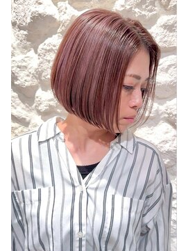 モアナ バイ ヘッドライト 川口店(Moana by HEADLIGHT) Moana【川口】#ボブ#ピンクブラウン#ハイライト#ブリーチ