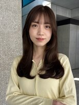 ローネス(LONESS) 流れる顔まわりカット/ブラウンベージュ/シースルーバング