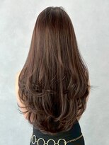 アルバム 銀座(ALBUM GINZA)&nbsp;ロンググレージュ暗めカラー韓国ヘア顔周りレイヤー_ba564061