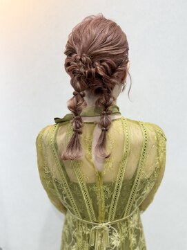 シアー(sheer) 《sheer/大黒》#ヘアセット#編み下ろしツイン