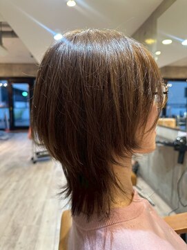 ヘアーアンドメイク ファット(Hair&Make PHAT) 大人可愛い丸みレイヤーカット×ウルフカット×ブラウンカラー