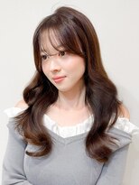 レア 表参道(L'ea)&nbsp;大人ガーリーダークアッシュ似合わカットミディアムレイヤー