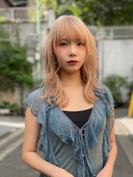 ヘアー アレス(hair ales) 小顔カット クラゲヘアー デザインカラー 暗めヘアー