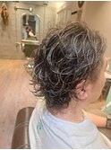 【白髪ぼかしハイライト×メンズにもオススメ】