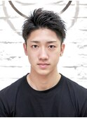 ツーブロックアップバング束感短髪刈り上げビジネスカジュアル