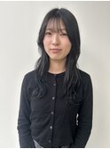 ダークグレー×ロングレイヤー