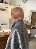 【ハイトーンボブ/平田晶】オレンジ/ブリーチ/ダブルカラー