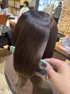 ラランジェ 大阪店(LARANJE) ボブ × 髪質改善ストレートパーマ
