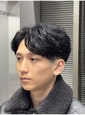 心斎橋スパイラル波巻きツイストフェードマッシュ
