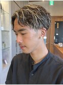 調布ハイライトパーマメンズパーマハイライト刈り上げマッシュ