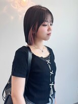 ギグスダブル 栄店(gigs double)&nbsp;ボブ　イヤリングカラーピンク