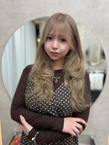ルノン フィージュ(LUNON fieju)&nbsp;ダークパープルナチュラルショートミルクブラウンダウンバング
