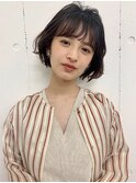 ニュアンスパーマで決まる♪ひし形ショートボブ