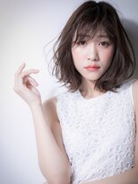 モッズヘア 上尾西口店(mod's hair)&nbsp;ラフニュアンスくせ毛風ミディアムボブウルフv上尾20代30代40代