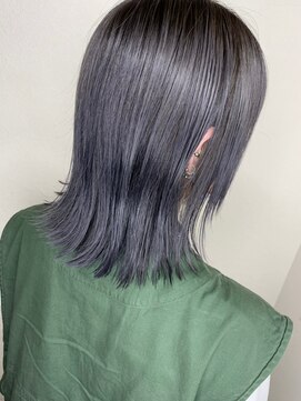 モルニ(MORNI) ブルージュカラー_マロンベージュ Aラインボブ かきあげ